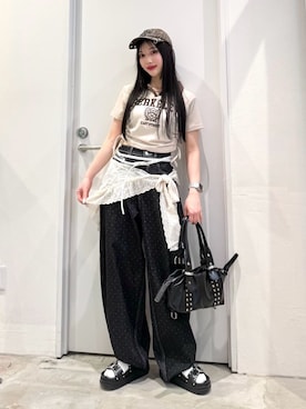 「WEGO（ウィゴー）のアイテム（スカート）」を使った、WEGOさん（レディース・159cm）の春コーディネート