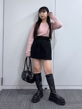 「ピンクニット」｜WEGOさん（レディース・147cm）の秋コーディネート
