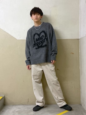 「WEGO（ウィゴー）のアイテム（チノパンツ）」を使った、WEGOさん（メンズ・174cm）の冬コーディネート