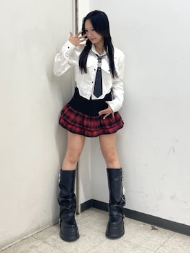 「アイテム（スカート）」を使った、WEGOさん（レディース・145cm）の秋コーディネート