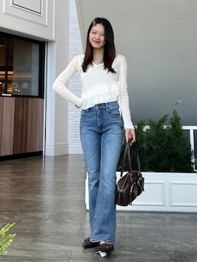 「WEGO（ウィゴー）のアイテム（パンツ）」を使った、WEGOさん（レディース・158cm）の春コーディネート