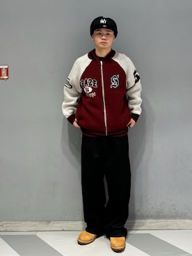 「THE STANDARD（ザスタンダード）のアイテム（パンツ）」を使った、WEGOさん（メンズ・170cm）の冬コーディネート