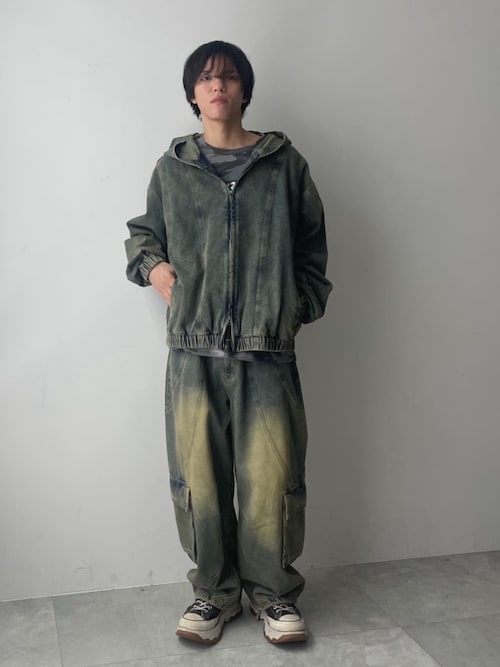SHORT ROUND/【25年春夏新作】スウィッチングデニムカーゴパンツ SHORT ROUND/【25年春夏新作】スウィッチングデニムカーゴパンツ