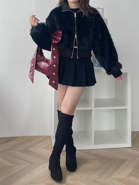 「アイテム（ブルゾン）」を使った、WEGOさん（レディース・155cm）の秋コーディネート