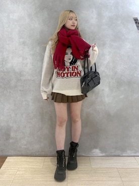 「アイテム（ボストンバッグ）」を使った、WEGOさん（レディース・162cm）の秋コーディネート