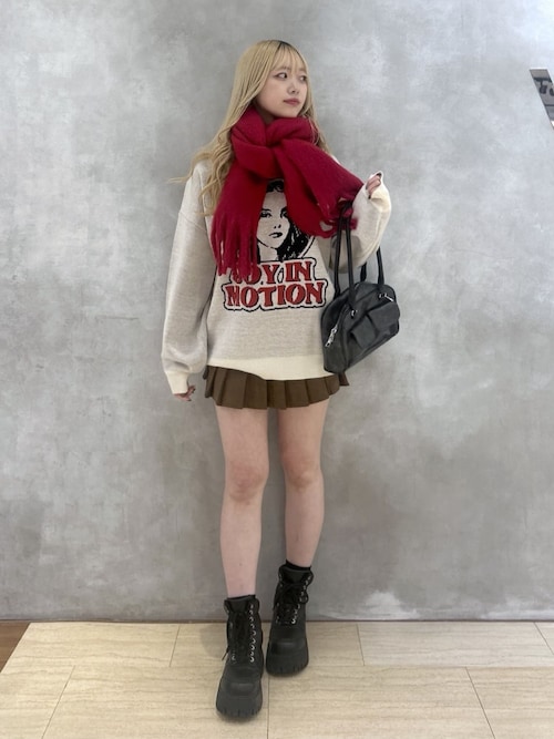 WEGO/【25年秋冬新作】ワイドフリンジストール