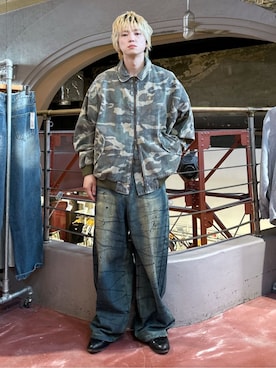 「アイテム（ミリタリージャケット）」を使った、WEGOさん（メンズ・168cm）の秋コーディネート