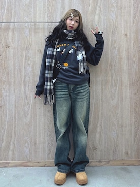 「アイテム（スリッポン）」を使った、WEGOさん（レディース・161cm）の秋コーディネート