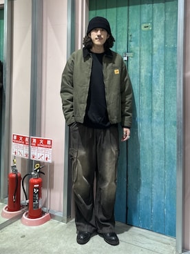 「WEGO（ウィゴー）のアイテム（帽子）」を使った、WEGOさん（メンズ・183cm）の冬コーディネート