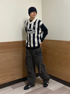 「ビーニー帽」｜WEGOさん（メンズ・177cm）の秋コーディネート