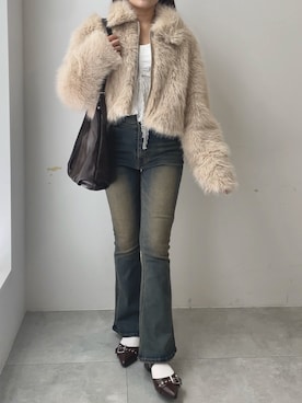 「アイテム（パンプス）」を使った、WEGOさん（レディース・155cm）の秋コーディネート