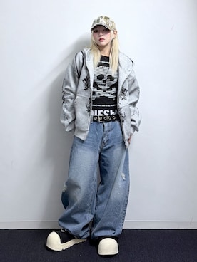 「Figments（フィグメンツ）のアイテム」を使った、WEGOさん（レディース・157cm）の春コーディネート