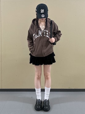 「アイテム（パーカー）」を使った、WEGOさん（レディース・163cm）の秋コーディネート