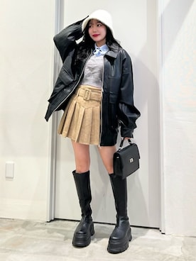 「WEGO（ウィゴー）のアイテム（ブルゾン）」を使った、WEGOさん（レディース・150cm）の秋コーディネート