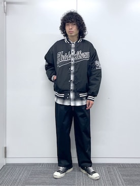 「アイテム（スタジャン）」を使った、WEGOさん（メンズ・175cm）の秋コーディネート