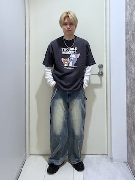 「WEGO（ウィゴー）のアイテム（トップス）」を使った、WEGOさん（メンズ・170cm）の春コーディネート