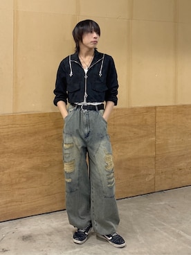 「Figments（フィグメンツ）のアイテム（ブルゾン）」を使った、WEGOさん（メンズ・179cm）の春コーディネート
