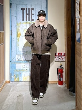 「アイテム（ウォレットチェーン）」を使った、WEGOさん（メンズ・175cm）の冬コーディネート