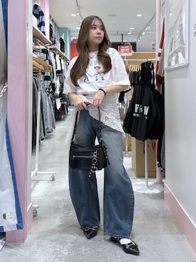 「WEGO（ウィゴー）のアイテム（バッグ）」を使った、WEGOさん（レディース・153cm）の春コーディネート