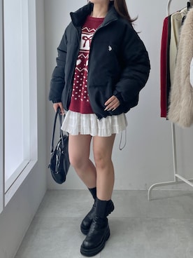 「黒コーデ」｜WEGOさん（レディース・155cm）の秋コーディネート