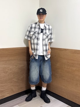 「NEW ERA（ニューエラ）の∴WEGO/【25年春夏新作】NEWERA 9TWENTY（キャップ、その他）」を使った、WEGOさん（レディース・160cm）の春コーディネート