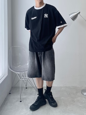 「WEGO（ウィゴー）のアイテム（パンツ）」を使った、WEGOさん（メンズ・175cm）の夏コーディネート