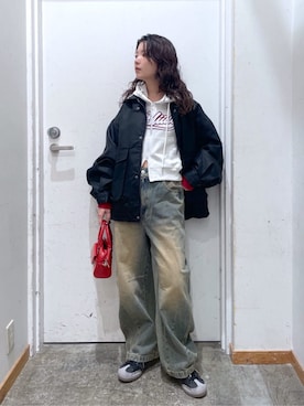 「アイテム（ショルダーバッグ）」を使った、WEGOさん（レディース・152cm）の秋コーディネート
