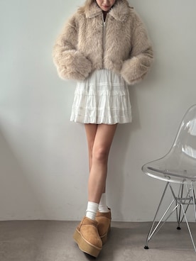 「アイテム（スカート）」を使った、WEGOさん（レディース・170cm）の秋コーディネート