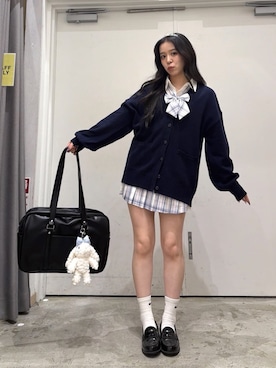 「アイテム（カチューシャ）」を使った、WEGOさん（レディース・152cm）の秋コーディネート
