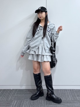 「アイテム（帽子）」を使った、WEGOさん（レディース・147cm）の秋コーディネート