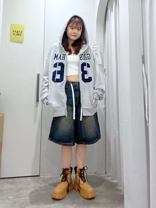 WEGO/【25年春夏新作】ウエストドロストダブルニーバギーハーフ