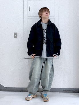 「アイテム（ライダースジャケット）」を使った、WEGOさん（メンズ・175cm）の秋コーディネート