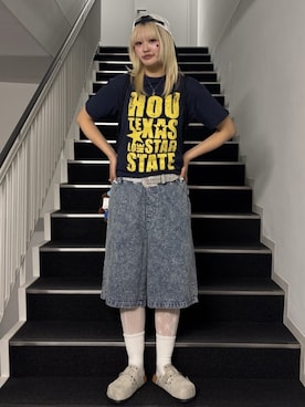 「WEGO（ウィゴー）のアイテム（帽子）」を使った、WEGOさん（レディース・170cm）の春コーディネート