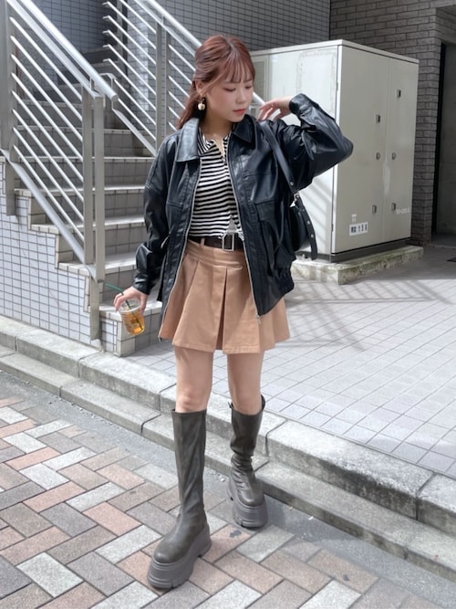 WEGO/【セットアップ対応】ヴィンテージライクフェイクレザーブルゾン