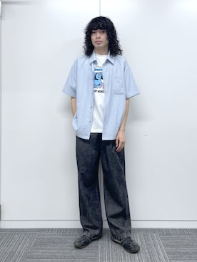 「Disney（ディズニー）のアイテム」を使った、WEGOさん（メンズ・175cm）の夏コーディネート