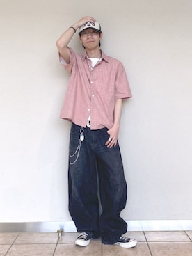 「SHORT ROUND（ショートラウンド）のアイテム」を使った、WEGOさん（メンズ・170cm）の夏コーディネート