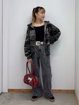 「アイテム（キャミソール）」を使った、WEGOさん（レディース・162cm）の秋コーディネート