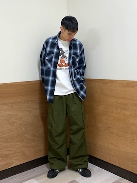 「ミッキー」｜WEGOさん（メンズ・177cm）の春コーディネート