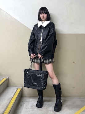 「アイテム（ブルゾン）」を使った、WEGOさん（レディース・164cm）の秋コーディネート