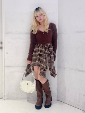 「Figments（フィグメンツ）のアイテム」を使った、WEGOさん（レディース・154cm）の冬コーディネート