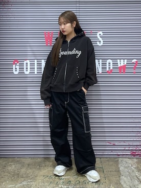 「アイテム（カーゴパンツ）」を使った、WEGOさん（レディース・160cm）の秋コーディネート