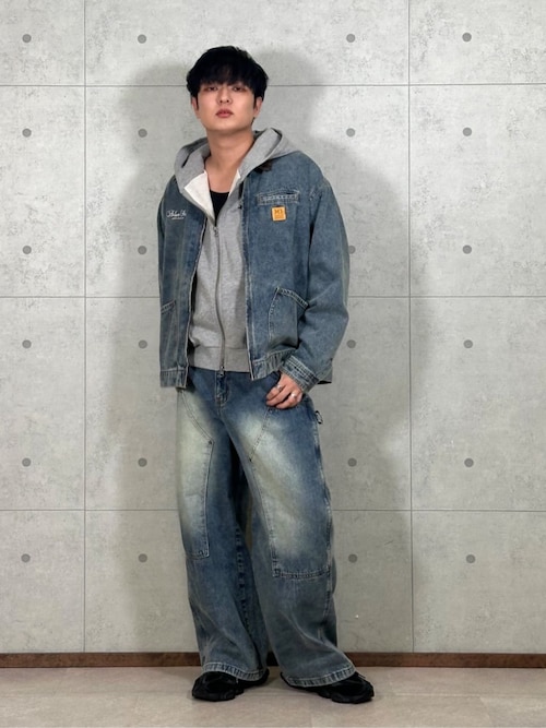 WEGO/【26年春新作】ワーカーズZIPデニムジャケット（デニムジャケット