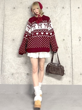 「アイテム（スリッポン）」を使った、WEGOさん（レディース・160cm）の冬コーディネート