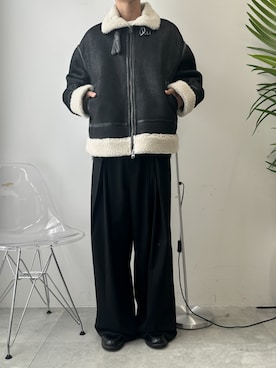 「アイテム（ムートンコート）」を使った、WEGOさん（メンズ・175cm）の秋コーディネート