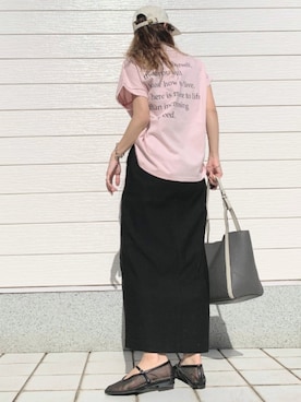 「カラーTシャツ」｜Q♥Officialさん（レディース・155cm）の春コーディネート