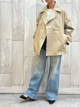 「Q（キュー）のアイテム（ジャケット/アウター）」を使った、Q♥Officialさん（レディース・154cm）の冬コーディネート