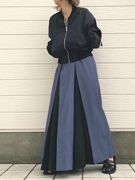 「Casselini（キャセリーニ）のアイテム（サンダル）」を使った、Q♥Officialさん（レディース・155cm）の春コーディネート