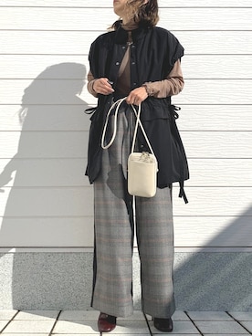 「CELINE（セリーヌ）のアイテム（ブーツ）」を使った、Q♥Officialさん（レディース・155cm）の秋コーディネート