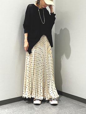 「Q（キュー）のアイテム」を使った、Q♥Officialさん（レディース・153cm）の春コーディネート
