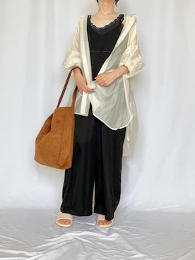 「アイテム（タンクトップ）」を使った、Q♥Officialさん（レディース・158cm）の夏コーディネート